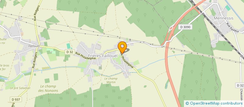 localisation de l'entreprise MONSIEUR CEDRIC DELARUE  FRIERES-FAILLOUEL