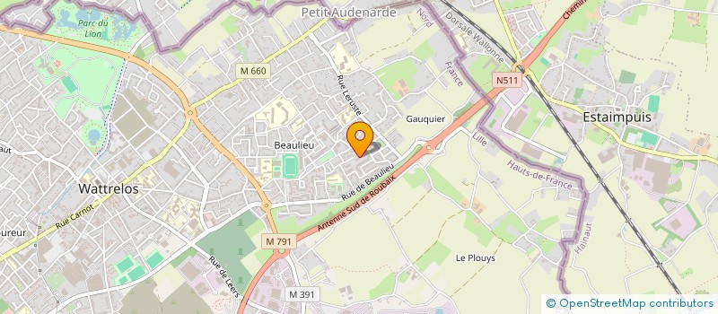 localisation de l'entreprise MONSIEUR CEDRIC DELSAUT  WATTRELOS