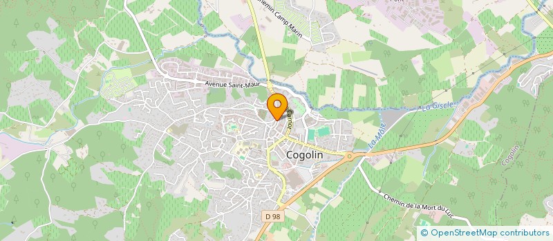 localisation de l'entreprise MONSIEUR CEDRIC DENNAUD  COGOLIN