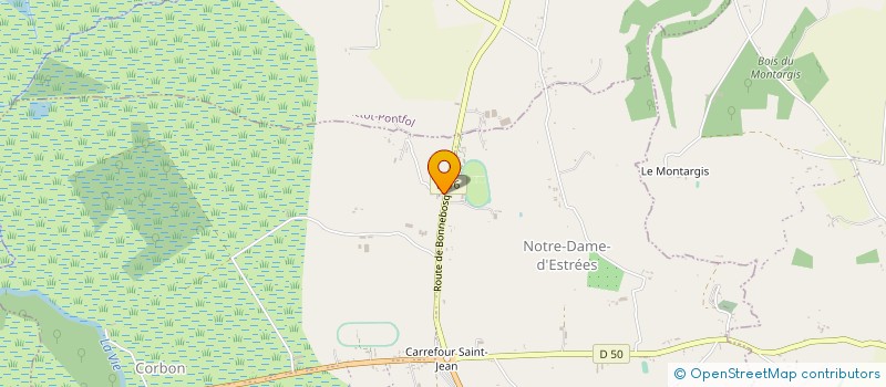 localisation de l'entreprise MONSIEUR CEDRIC DEVAULX DE CHAMBORD  NOTRE-DAME-D'ESTREES-CORBON