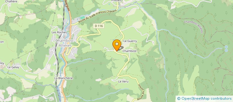 localisation de l'entreprise MONSIEUR CEDRIC DOUBLET  CHAMBOST-ALLIERES