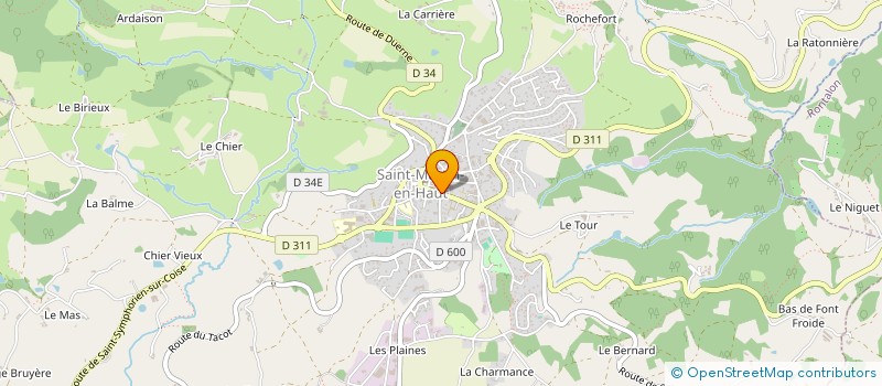 localisation de l'entreprise MONSIEUR CEDRIC DUBOIS  SAINT-MARTIN-EN-HAUT