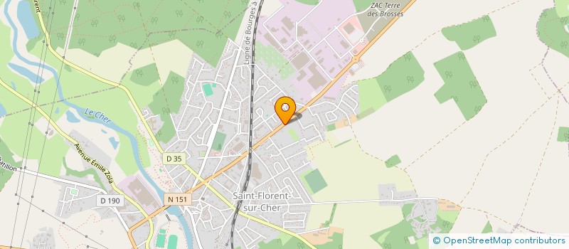 localisation de l'entreprise MONSIEUR CEDRIC DUDEFFEND  SAINT-FLORENT-SUR-CHER