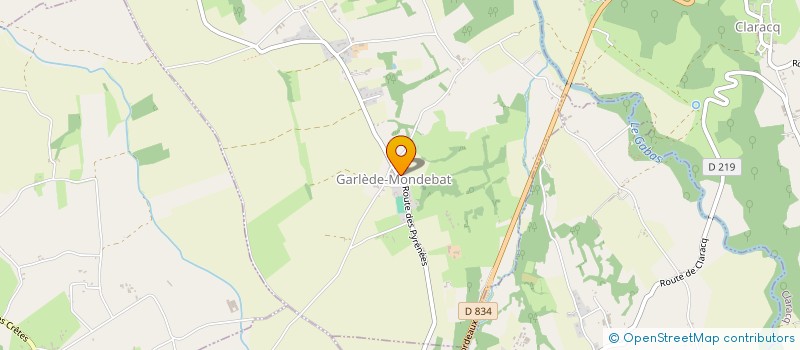 localisation de l'entreprise MONSIEUR CEDRIC DUFAU  GARLEDE-MONDEBAT