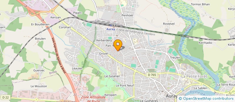 localisation de l'entreprise MONSIEUR CEDRIC ERDEVEN à AURAY