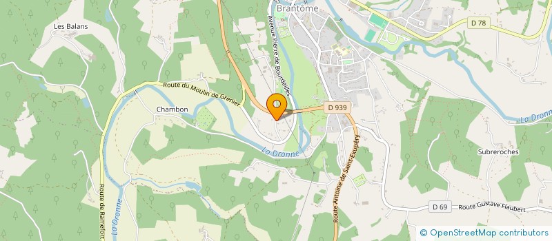 localisation de l'entreprise MONSIEUR CEDRIC FLEURY à BRANTOME EN PERIGORD