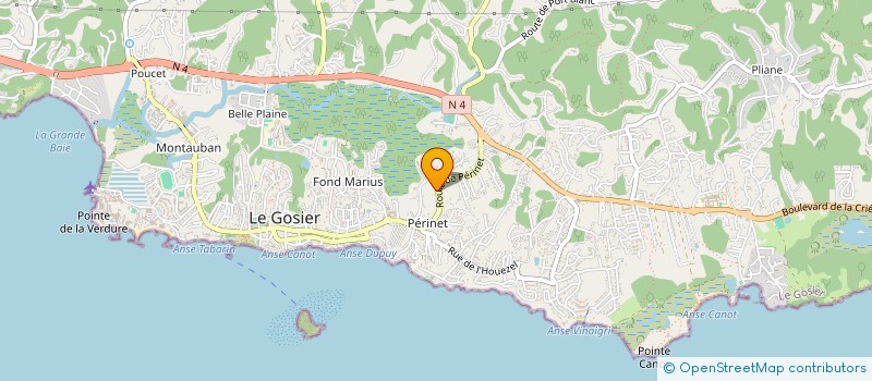 localisation de l'entreprise MONSIEUR CEDRIC FOURNIER à LE GOSIER