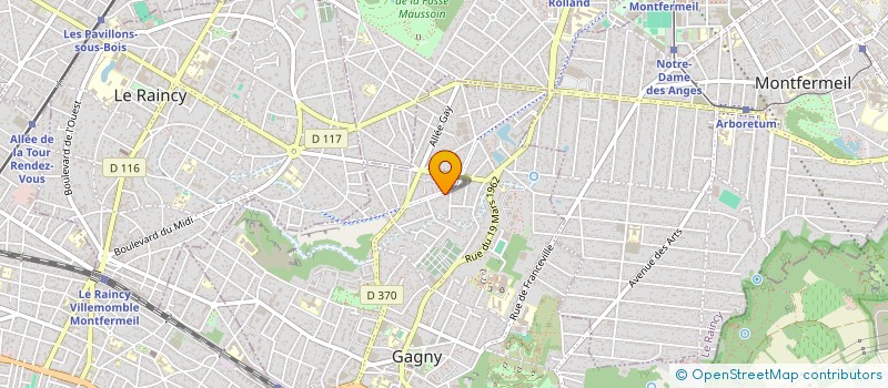 localisation de l'entreprise MONSIEUR CEDRIC GAILLARD  GAGNY