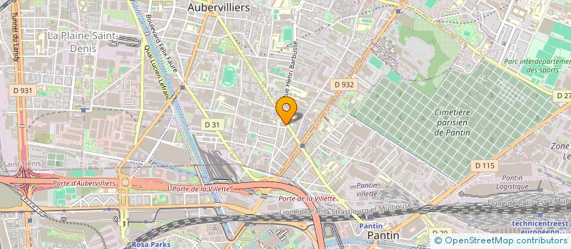 localisation de l'entreprise MONSIEUR CEDRIC GAULTIER à AUBERVILLIERS