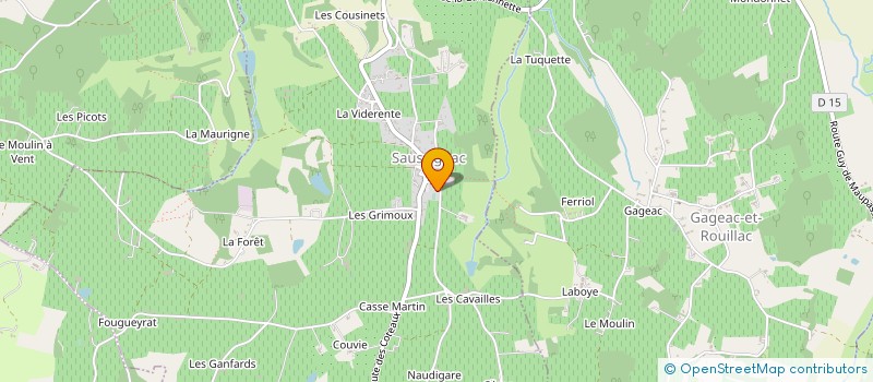 localisation de l'entreprise MONSIEUR CEDRIC GERARDIN  RAZAC-DE-SAUSSIGNAC