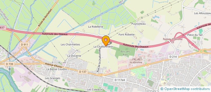 localisation de l'entreprise MONSIEUR CEDRIC GIRAUDEAU  TONNAY-CHARENTE