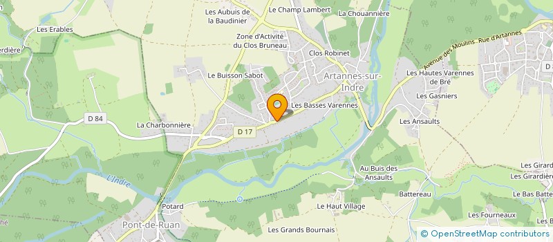 localisation de l'entreprise MONSIEUR CEDRIC GOUGEON  ARTANNES-SUR-INDRE