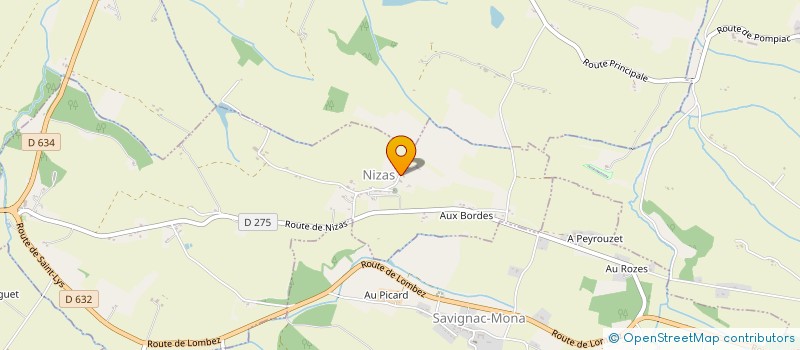 localisation de l'entreprise MONSIEUR CEDRIC GOURDIN  NIZAS