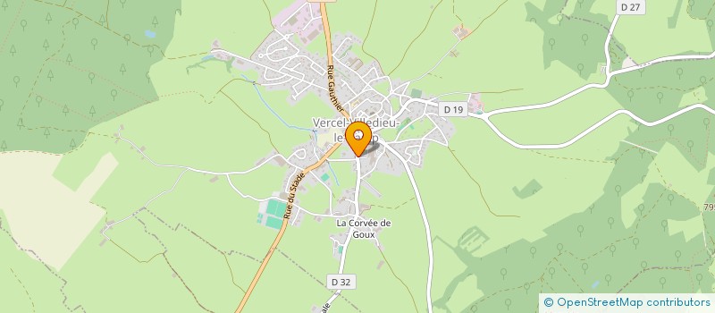 localisation de l'entreprise MONSIEUR CEDRIC GREPINET  VERCEL-VILLEDIEU-LE-CAMP