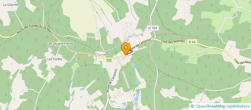 localisation de l'entreprise MONSIEUR CEDRIC GUEYSSET  CHANTERAC