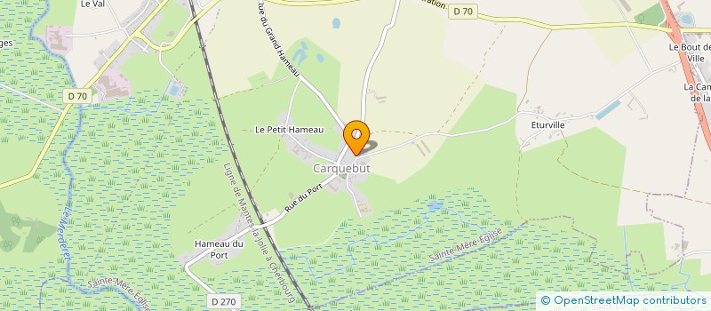 localisation de l'entreprise MONSIEUR CEDRIC HAUVET  SAINTE-MERE-EGLISE