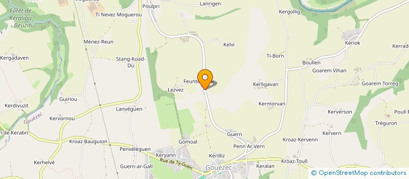 localisation de l'entreprise MONSIEUR CEDRIC HENRI  GOUEZEC