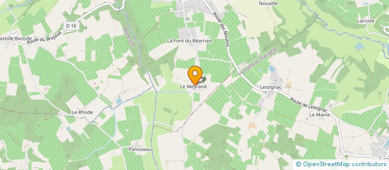 localisation de l'entreprise MONSIEUR CEDRIC JAFFARD  CUNEGES