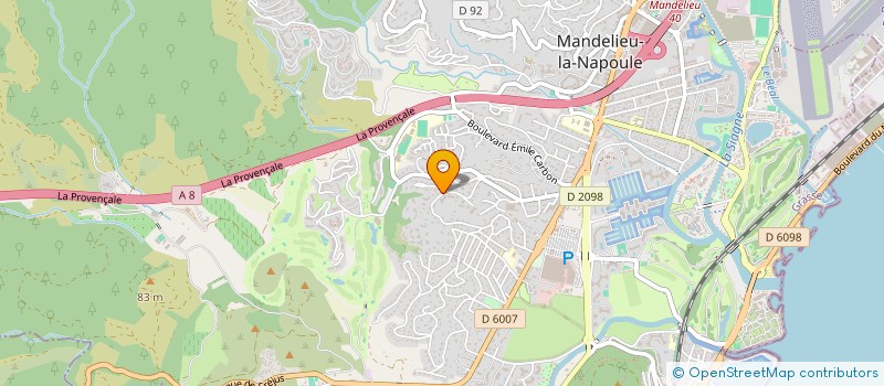 localisation de l'entreprise MONSIEUR CEDRIC JOUAN à MANDELIEU-LA-NAPOULE