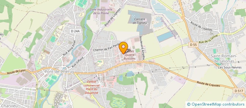 localisation de l'entreprise MONSIEUR CEDRIC JULIO  TIGNIEU-JAMEYZIEU