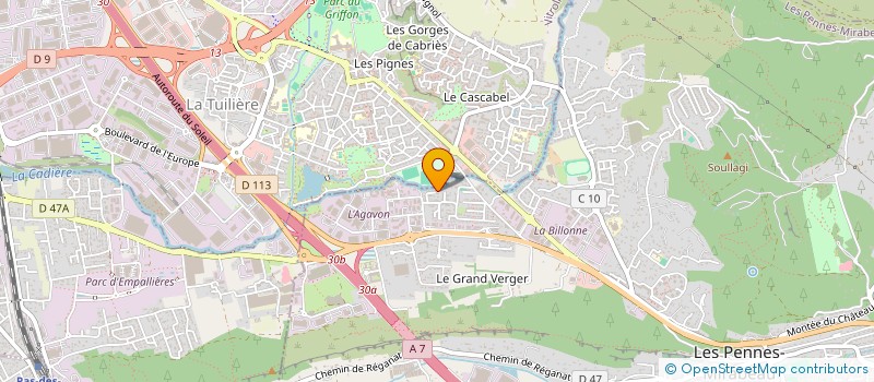 localisation de l'entreprise MONSIEUR CEDRIC KARAGOSIAN à LES PENNES-MIRABEAU