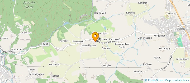 localisation de l'entreprise MONSIEUR CEDRIC LE BRAS  PLOGONNEC