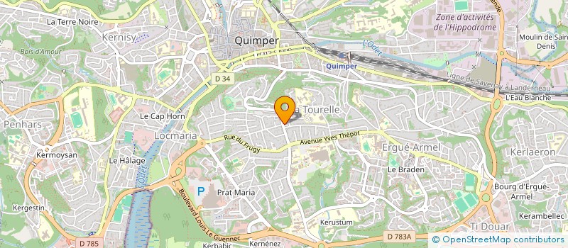 localisation de l'entreprise MONSIEUR CEDRIC LE PAGE à QUIMPER