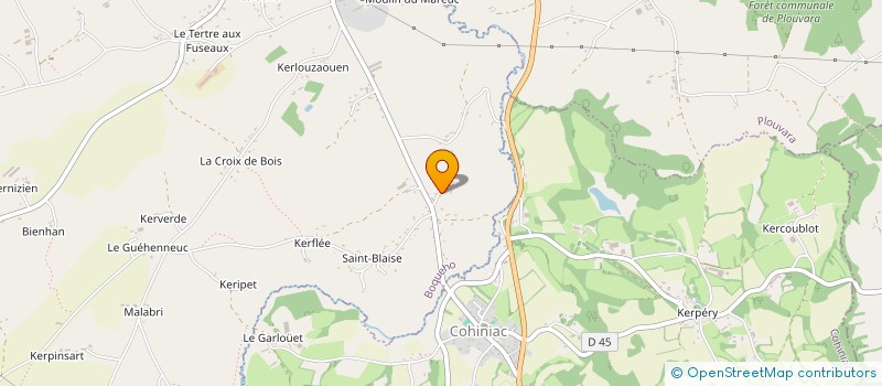 localisation de l'entreprise MONSIEUR CEDRIC LE POTIER  BOQUEHO