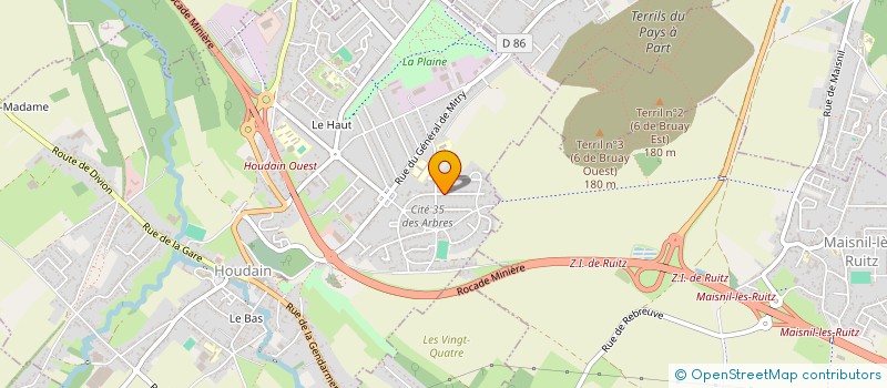 localisation de l'entreprise MONSIEUR CEDRIC LEFEBVRE  HOUDAIN