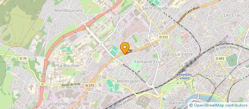 localisation de l'entreprise MONSIEUR CEDRIC MADON à BESANCON