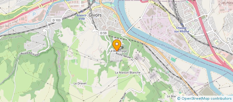 localisation de l'entreprise MONSIEUR CEDRIC MARCONNET  GIVORS