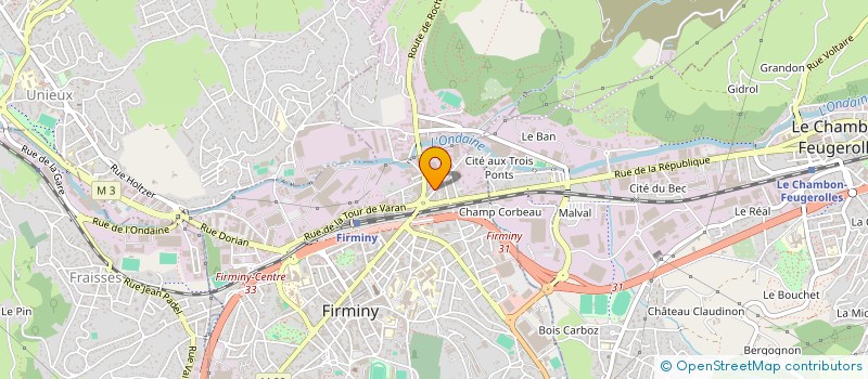 localisation de l'entreprise MONSIEUR CEDRIC MARTIN  FIRMINY