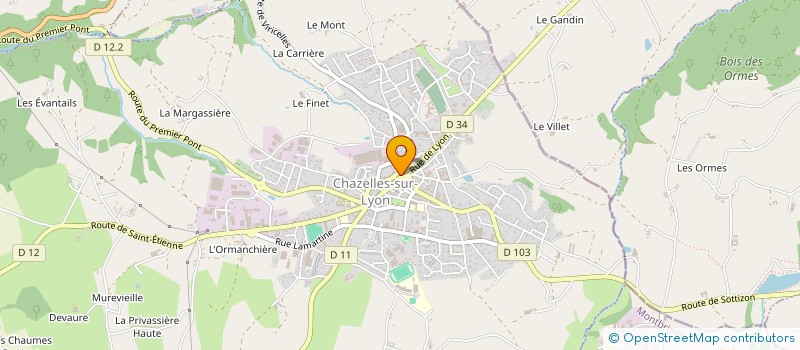 localisation de l'entreprise MONSIEUR CEDRIC MAURICE  CHAZELLES-SUR-LYON