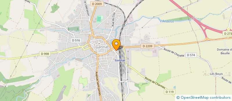 localisation de l'entreprise MONSIEUR CEDRIC MAVIEL  GANNAT