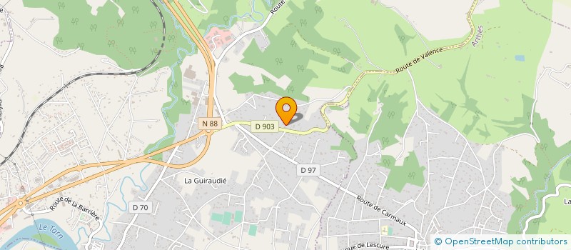 localisation de l'entreprise MONSIEUR CEDRIC MONESTIE  LESCURE-D'ALBIGEOIS