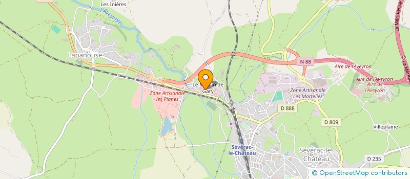 localisation de l'entreprise MONSIEUR CEDRIC MONZIOLS  SEVERAC D'AVEYRON