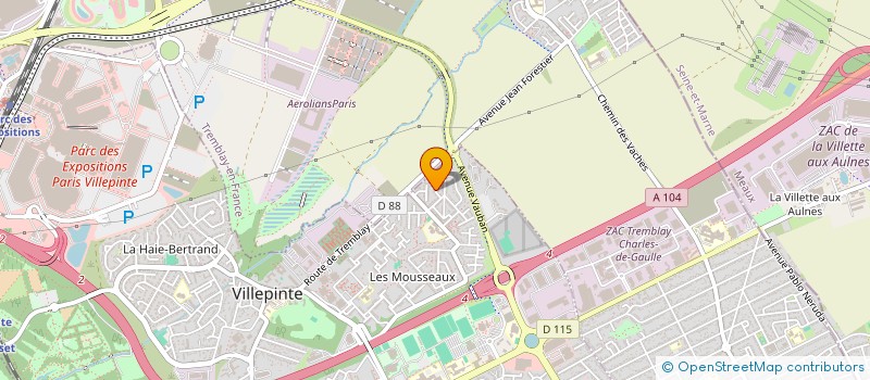 localisation de l'entreprise MONSIEUR CEDRIC NTIETIE  VILLEPINTE