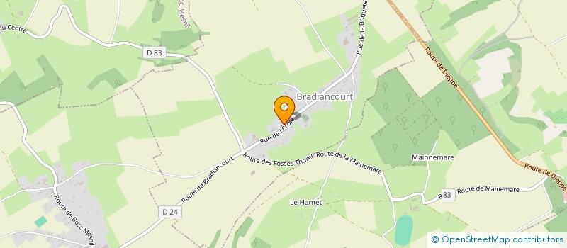 localisation de l'entreprise MONSIEUR CEDRIC PATIN  BRADIANCOURT