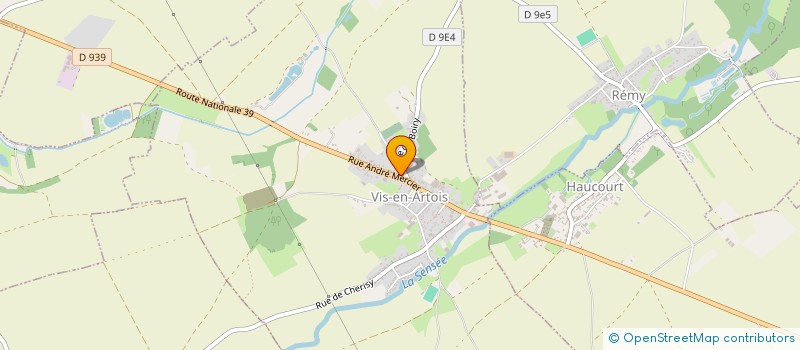 localisation de l'entreprise MONSIEUR CEDRIC PESIN  VIS-EN-ARTOIS