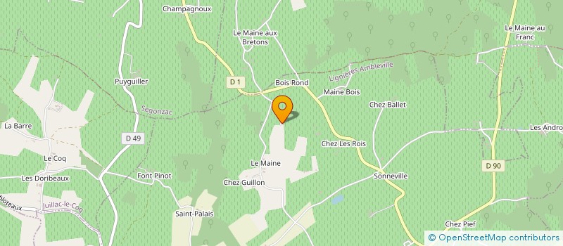 localisation de l'entreprise MONSIEUR CEDRIC PETIT  LIGNIERES-AMBLEVILLE