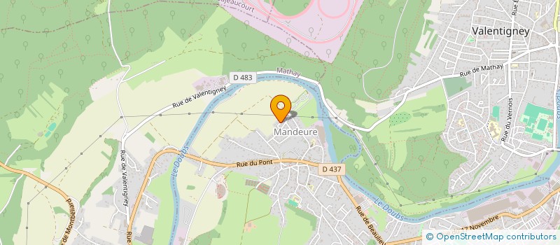 localisation de l'entreprise MONSIEUR CEDRIC PEUGEOT  MANDEURE