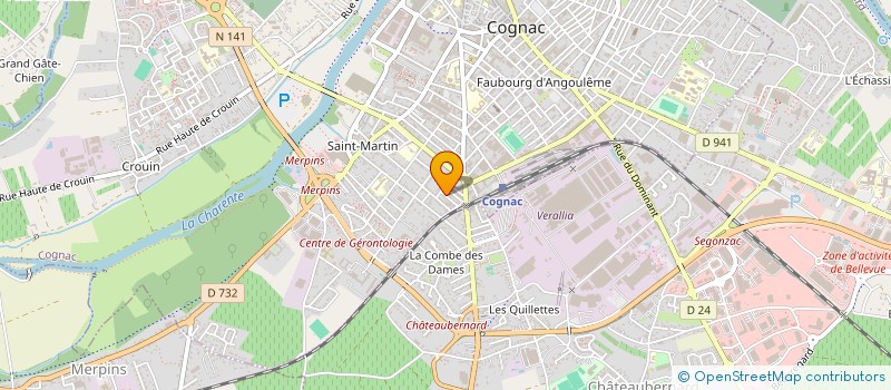 localisation de l'entreprise MONSIEUR CEDRIC PICHONNEAU à COGNAC