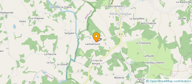 localisation de l'entreprise MONSIEUR CEDRIC PITIOT  RILHAC-TREIGNAC