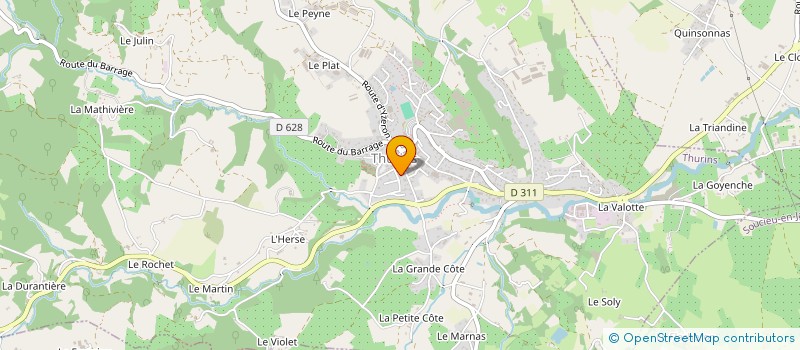 localisation de l'entreprise MONSIEUR CEDRIC PLUSQUIN  THURINS