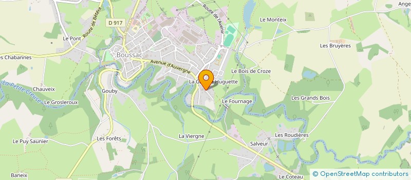 localisation de l'entreprise MONSIEUR CEDRIC POIRIER à BOUSSAC