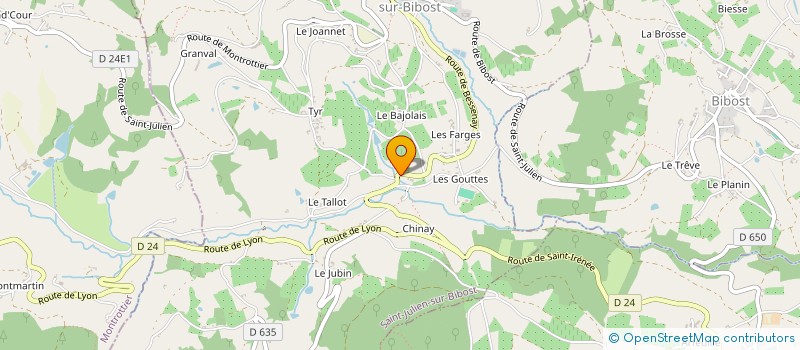 localisation de l'entreprise MONSIEUR CEDRIC PONCET  SAINT-JULIEN-SUR-BIBOST