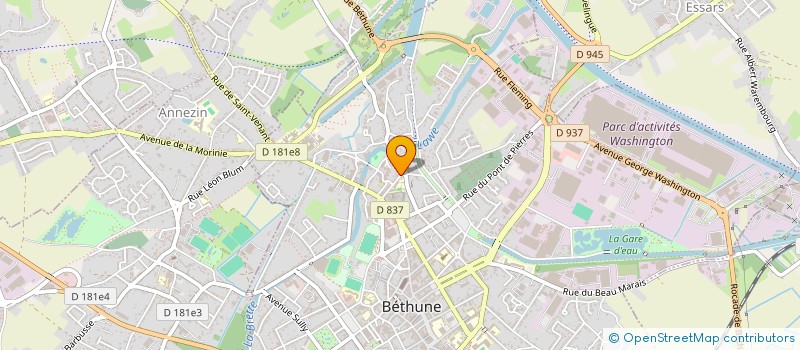 localisation de l'entreprise MONSIEUR CEDRIC PRUDHOMME  BETHUNE