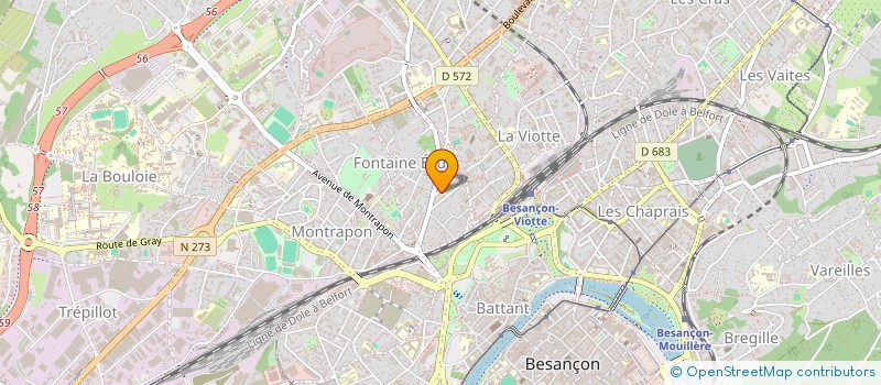 localisation de l'entreprise MONSIEUR CEDRIC PUAUD  BESANCON