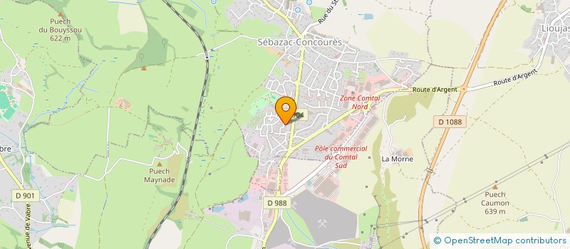 localisation de l'entreprise MONSIEUR CEDRIC PUJOL  SEBAZAC-CONCOURES