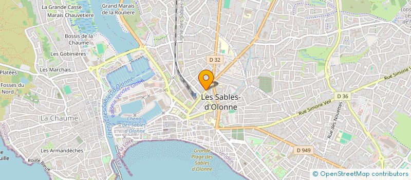 localisation de l'entreprise MONSIEUR CEDRIC RABAUD  LES SABLES D'OLONNE